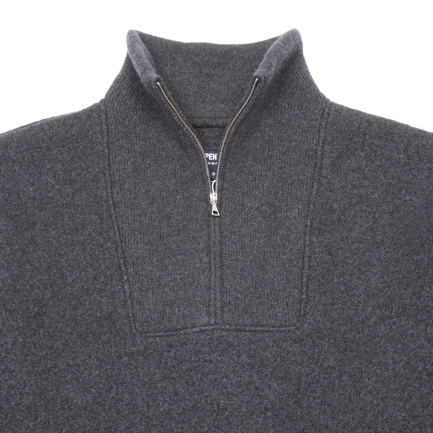 Arpenteur Cam Felted Wool Trucker Sweater in Charcoal