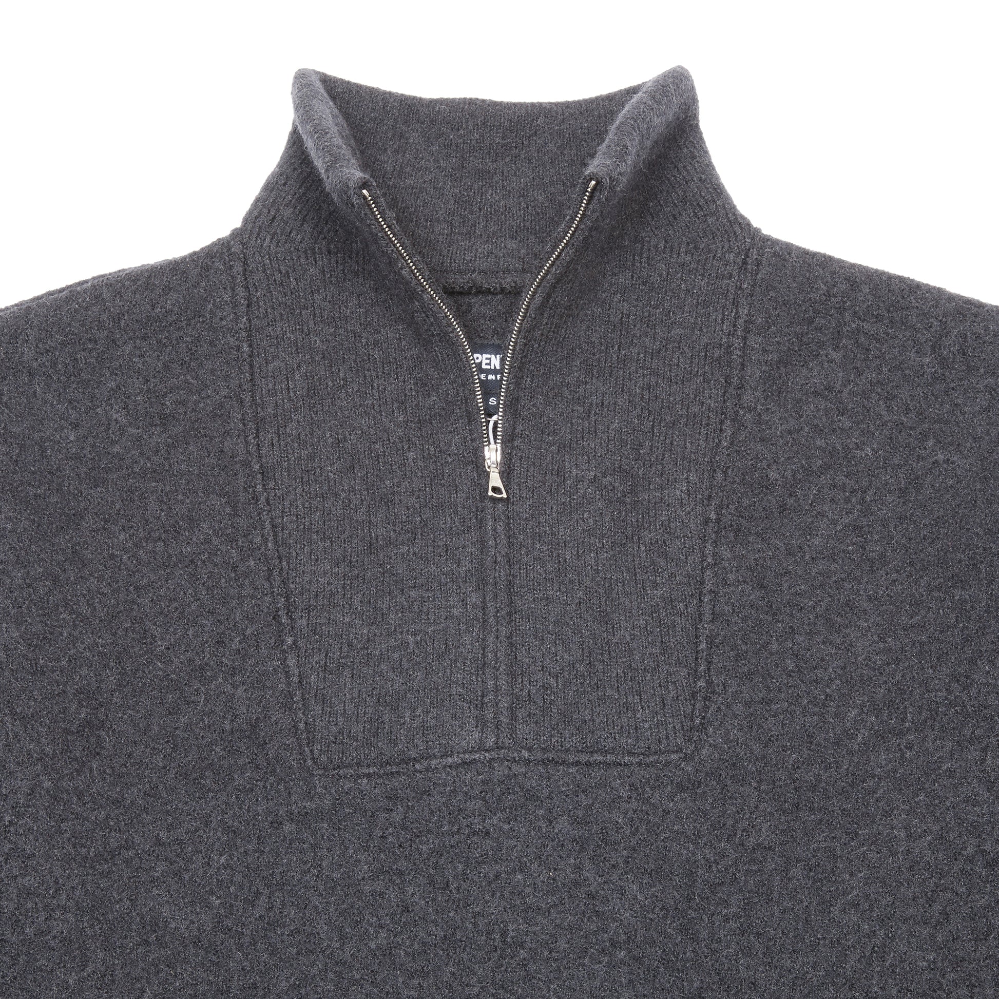 Arpenteur Cam Felted Wool Trucker Sweater in Charcoal