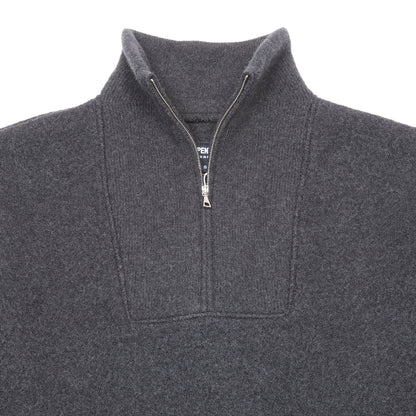 Arpenteur Cam Felted Wool Trucker Sweater in Charcoal
