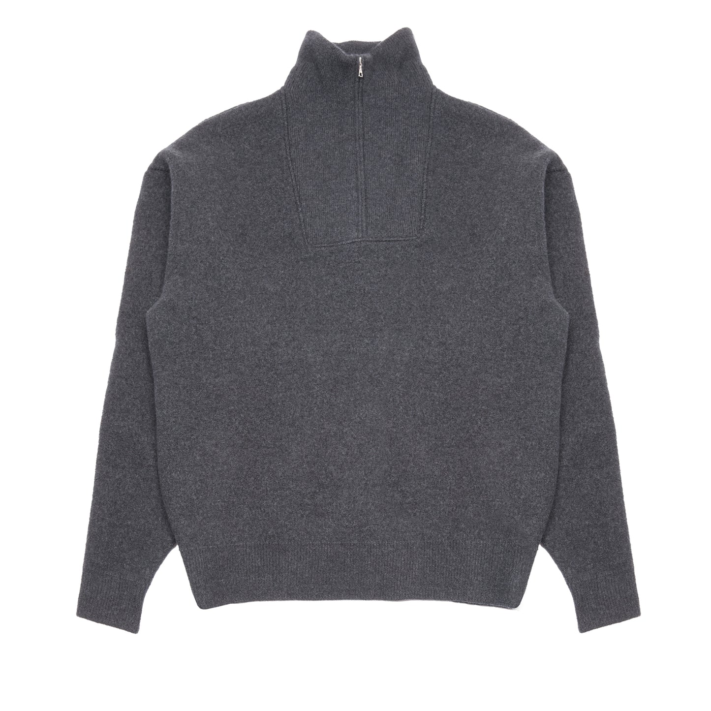 Arpenteur Cam Felted Wool Trucker Sweater in Charcoal
