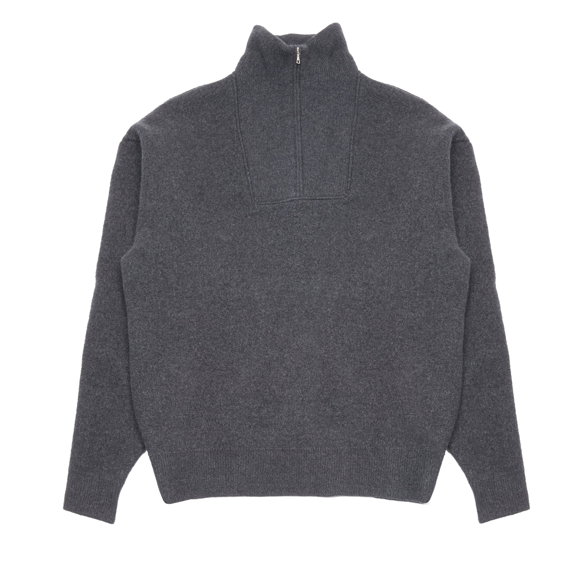 Arpenteur Cam Felted Wool Trucker Sweater in Charcoal
