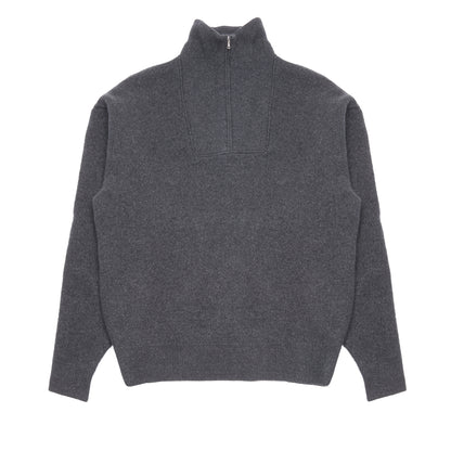 Arpenteur Cam Felted Wool Trucker Sweater in Charcoal