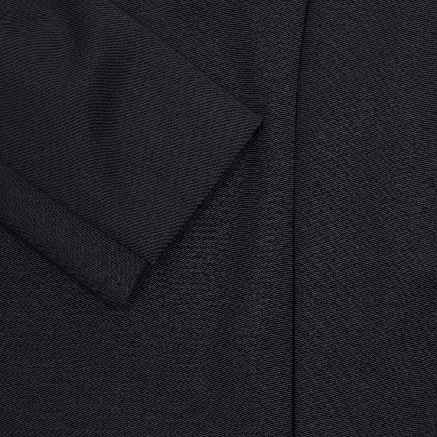 Aton Compact Wool No Collar Jacket in Black