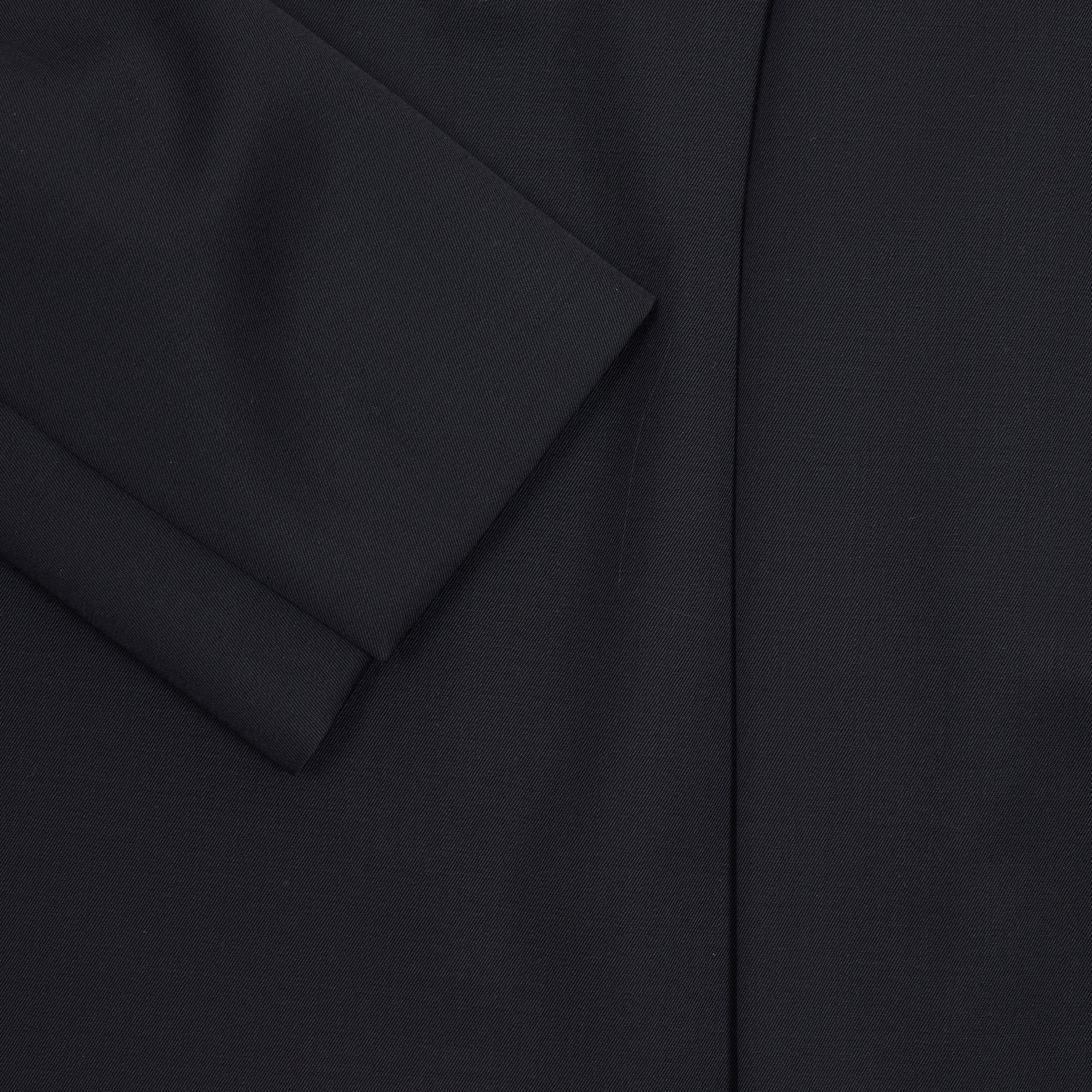 Aton Compact Wool No Collar Jacket in Black