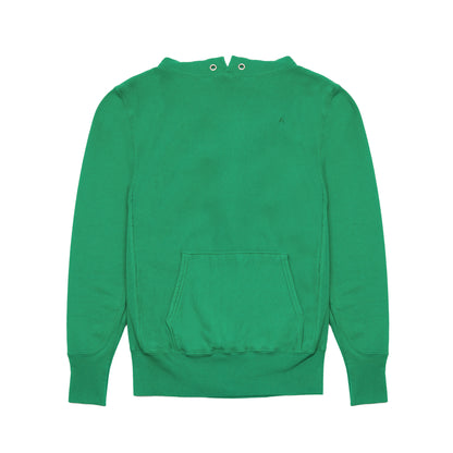 Aton Natural Dyed Urake Hoodie in Green