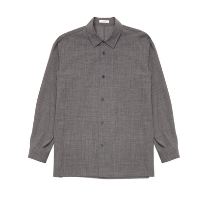 Aton Twist Wool Washer Shirt in Charcoal