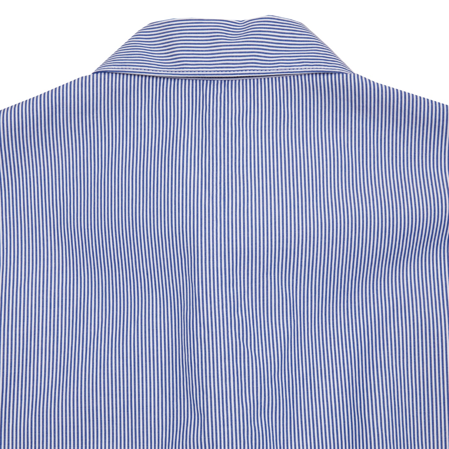Aton Unisex Suvin Broad Cotton Washed Shirt in Navy Stripe