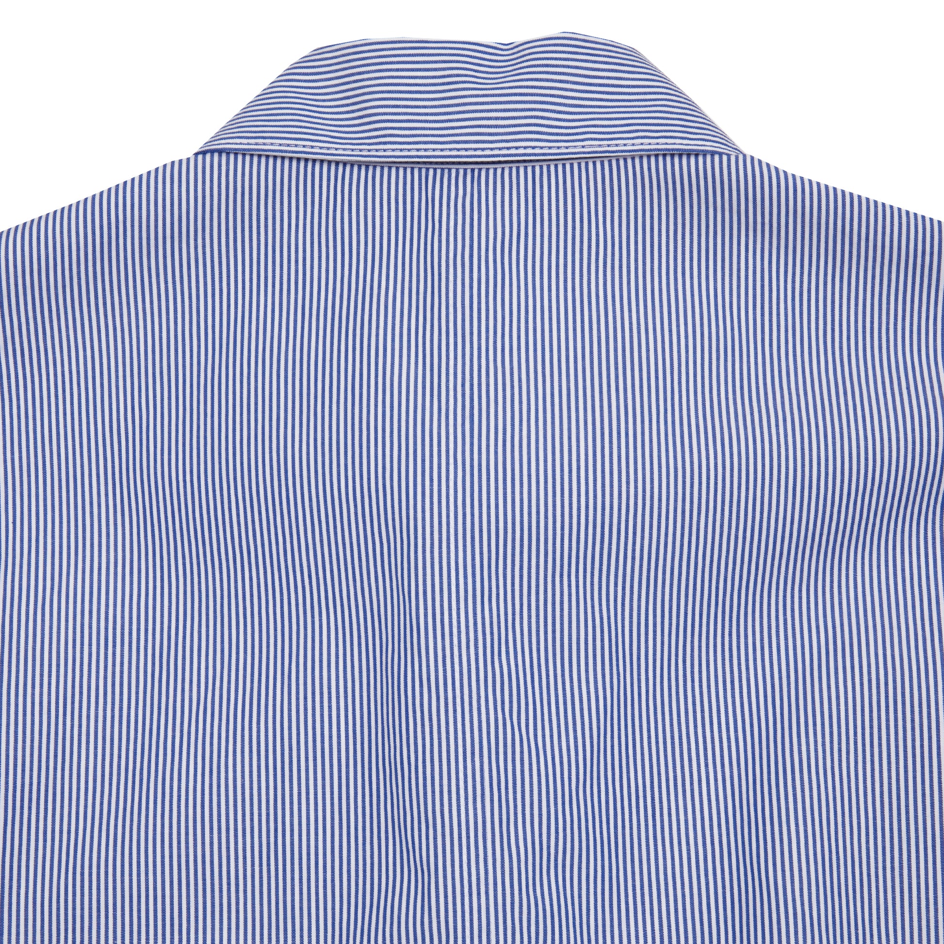 Aton Unisex Suvin Broad Cotton Washed Shirt in Navy Stripe