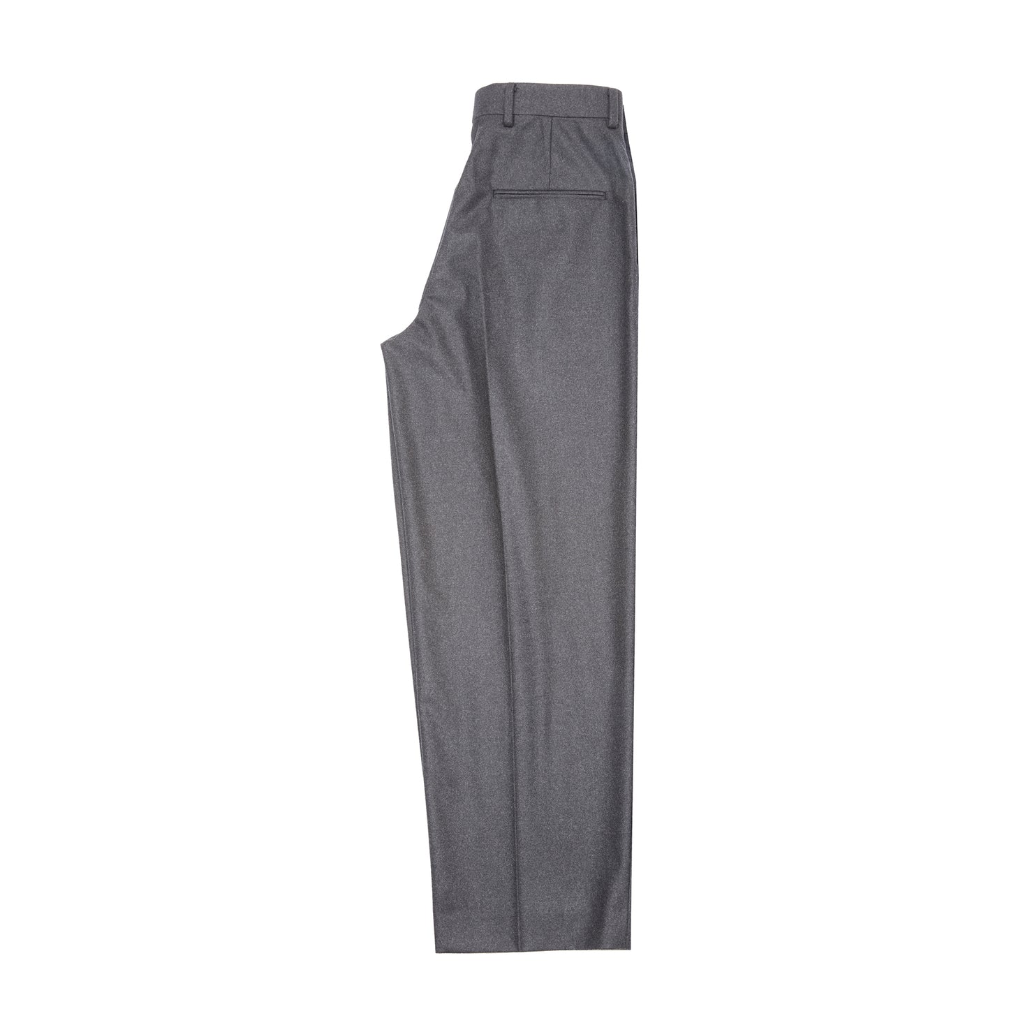 Aton Men's Merino College Flannel Trousers in Charcoal