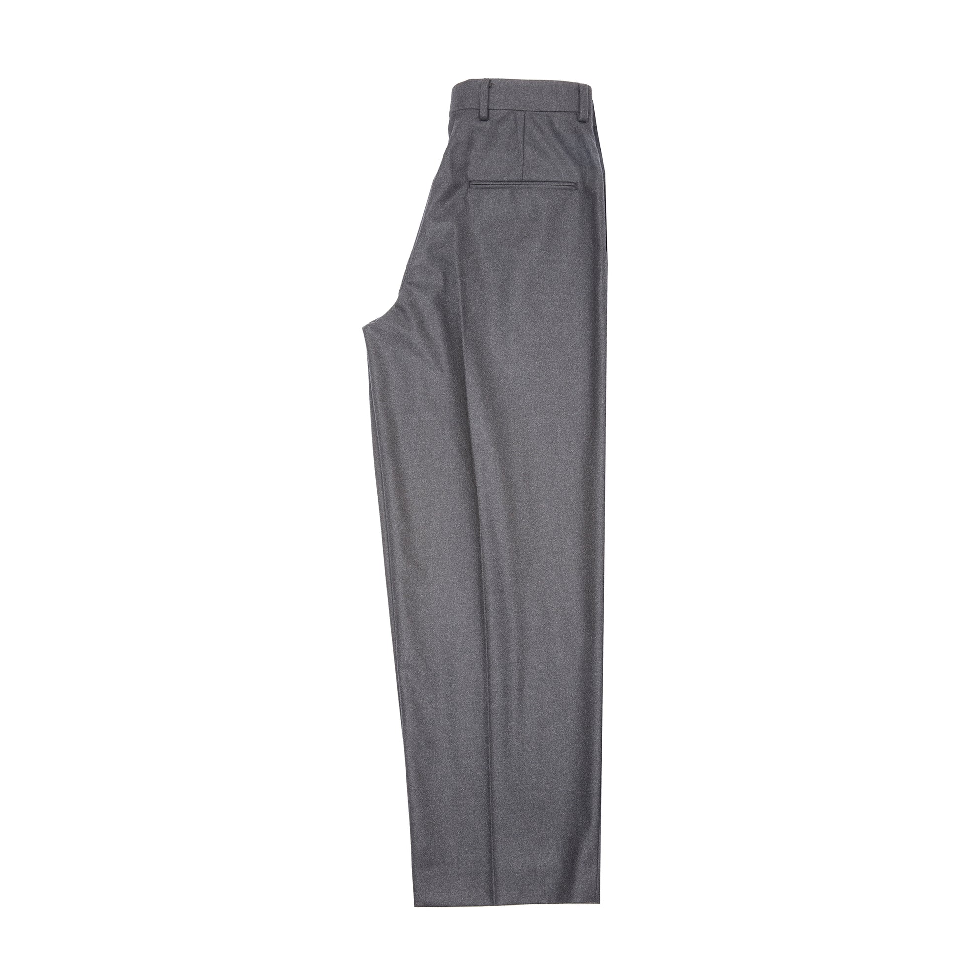 Aton Men's Merino College Flannel Trousers in Charcoal