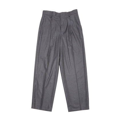 Aton Men's Merino College Flannel Trousers in Charcoal