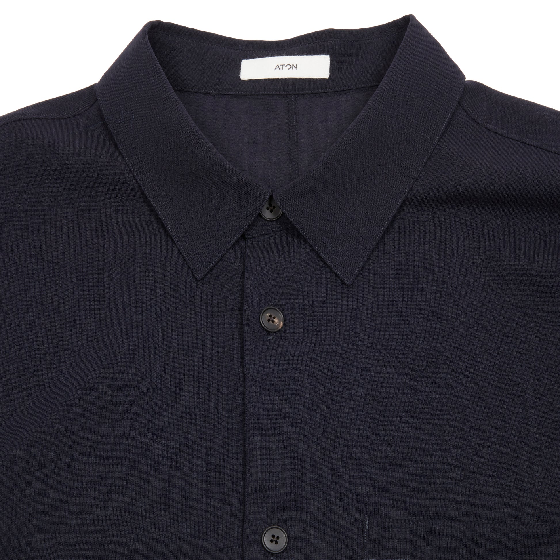 Aton Wool CPO Jacket in Dark Navy 2 