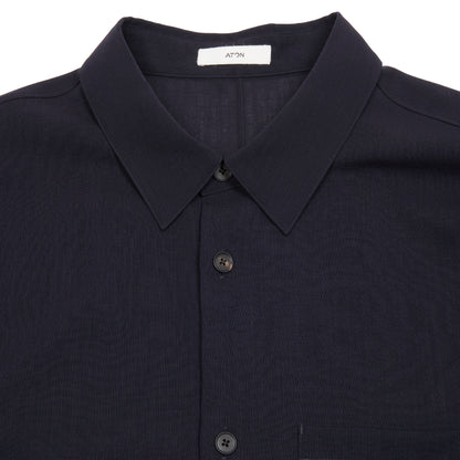 Aton Wool CPO Jacket in Dark Navy 2 