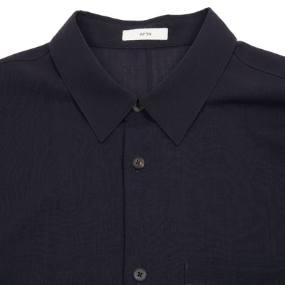 Aton Wool CPO Jacket in Dark Navy 2 