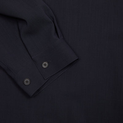 Aton Wool CPO Jacket in Dark Navy 3 