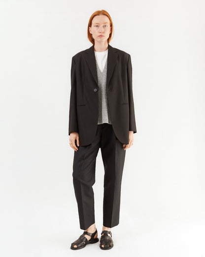 Aton Women's Wool Tailored Jacket in Black