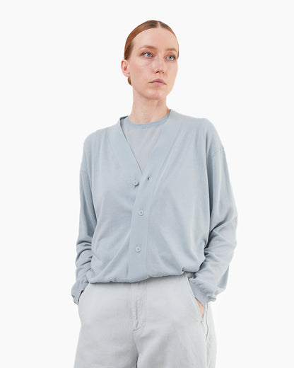 Aton Women's High Twist Cotton V-Neck Cardigan