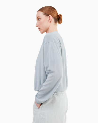Aton Women's High Twist Cotton V-Neck Cardigan