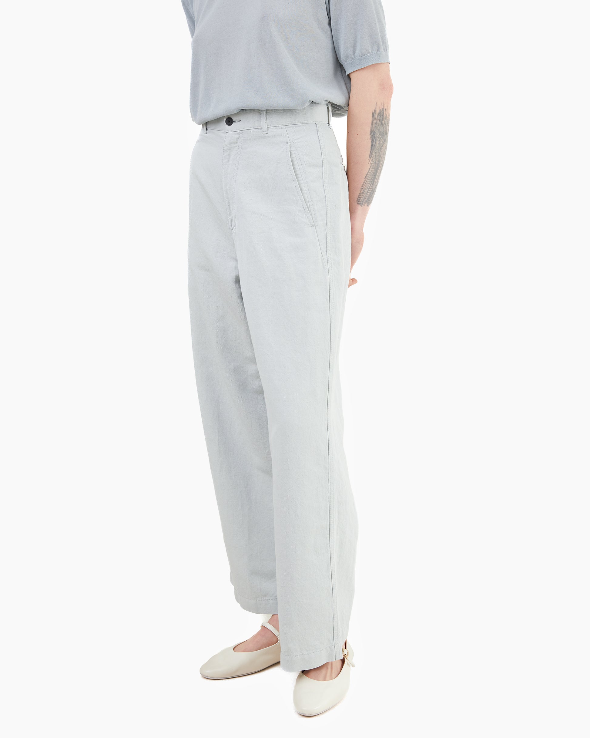 Aton Women's Cotton Linen Katsuragi Work Pants