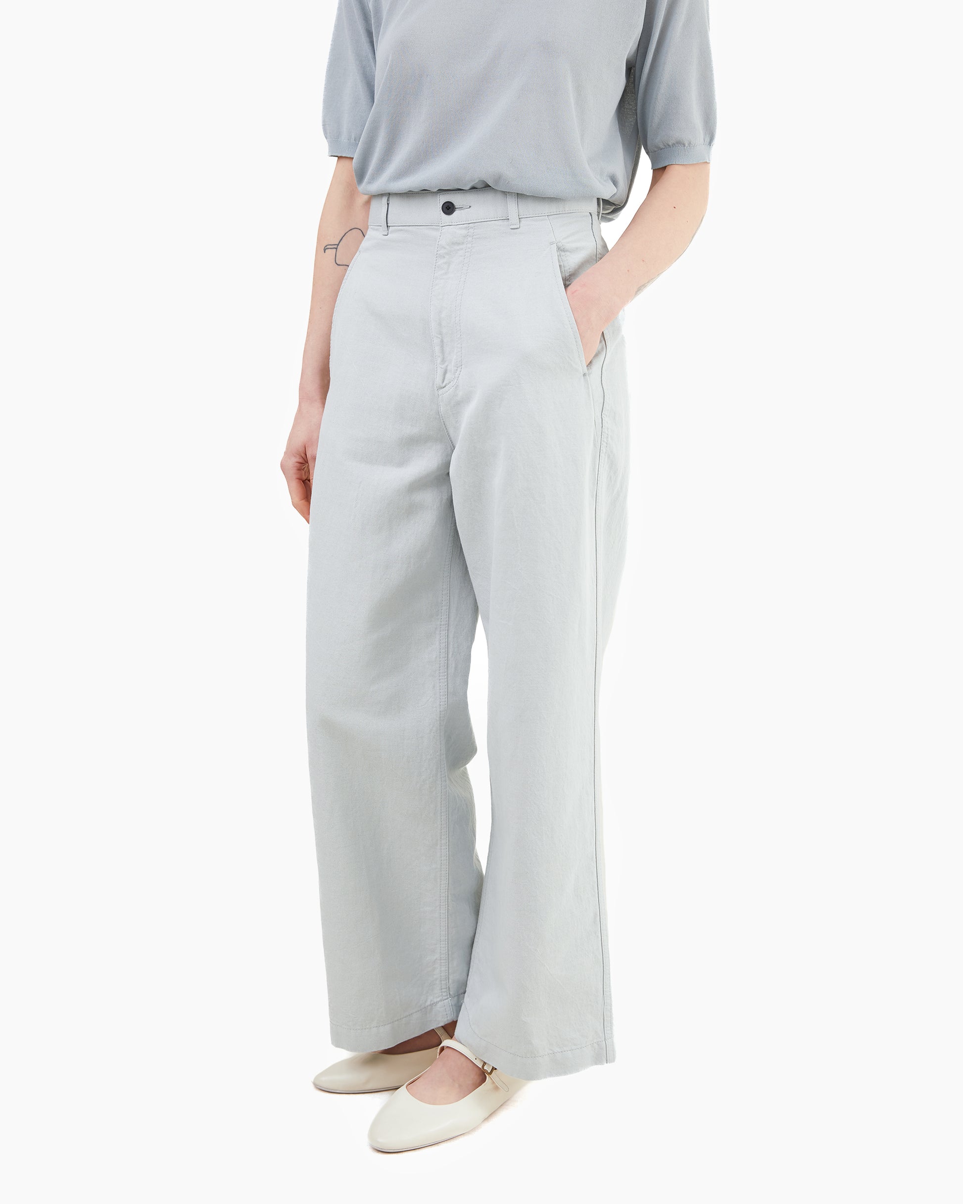 Aton Women's Cotton Linen Katsuragi Work Pants