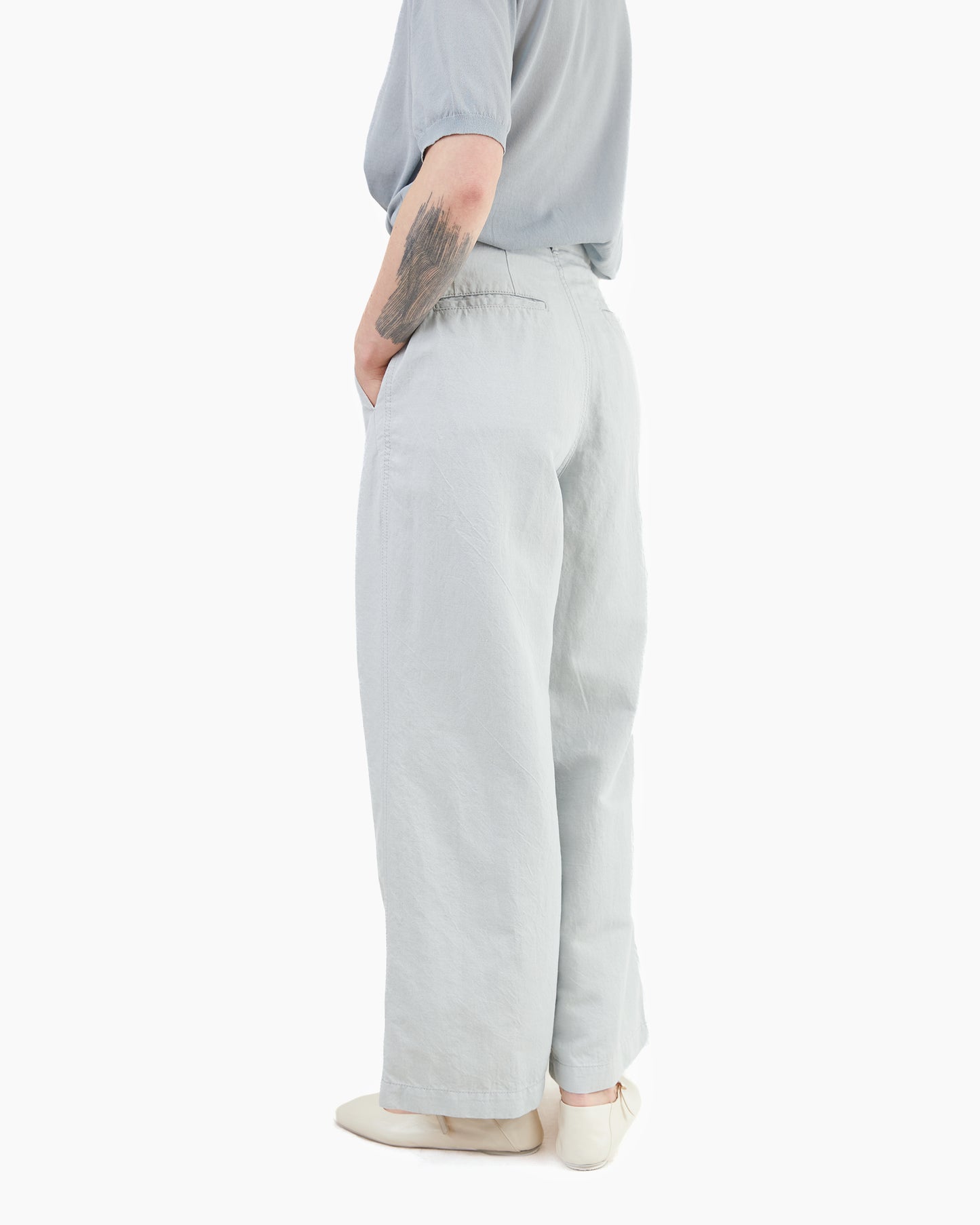 Aton Women's Cotton Linen Katsuragi Work Pants