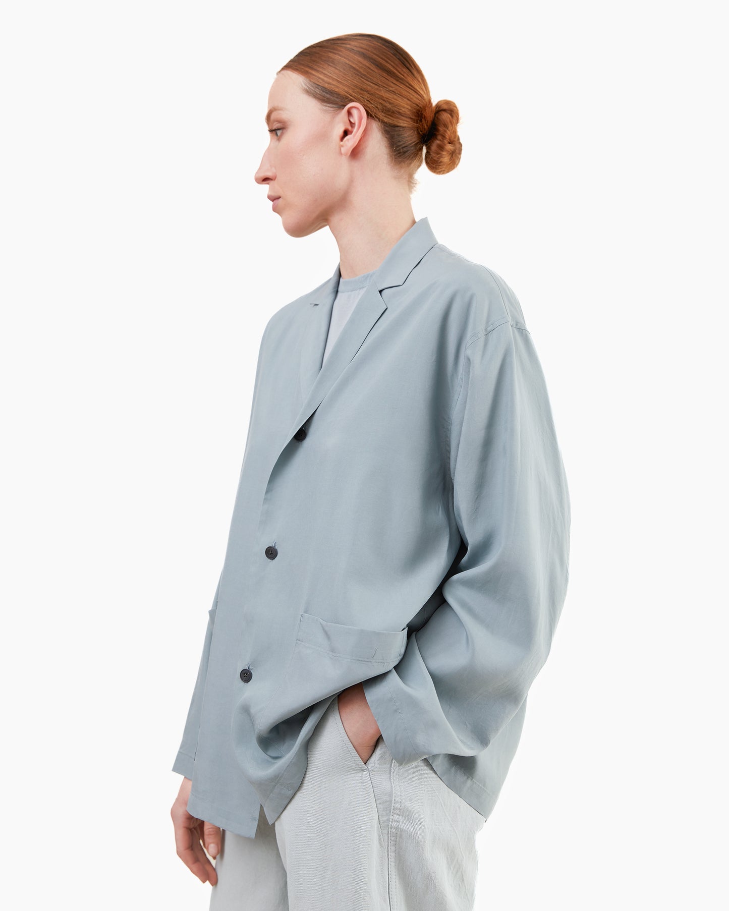 Aton Women's Silk Suede Shirt Jacket