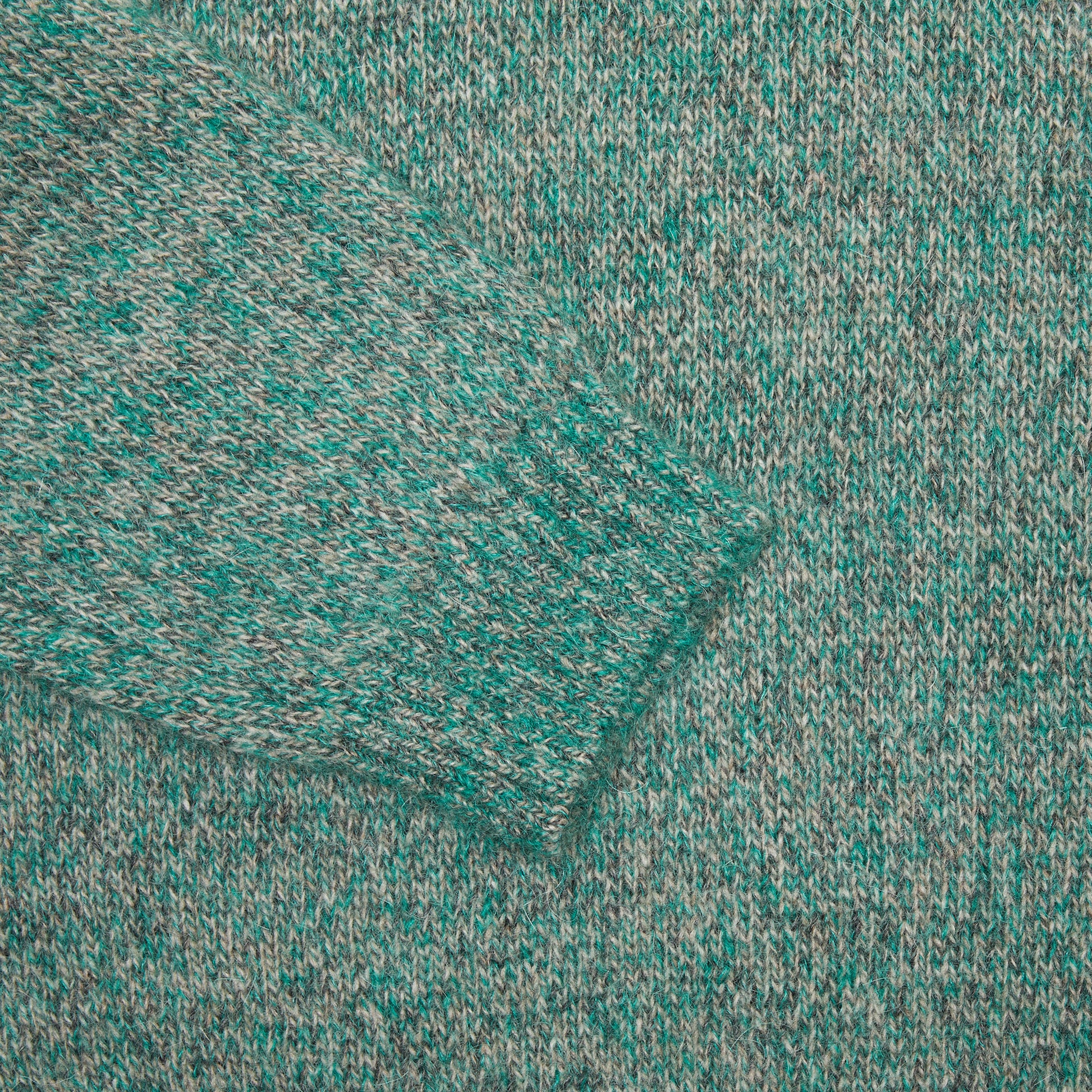 Aton Men's Alpaca/Mohair Jumper in Green
