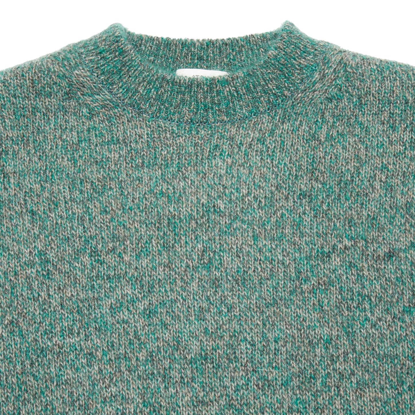 Aton Men's Alpaca/Mohair Jumper in Green