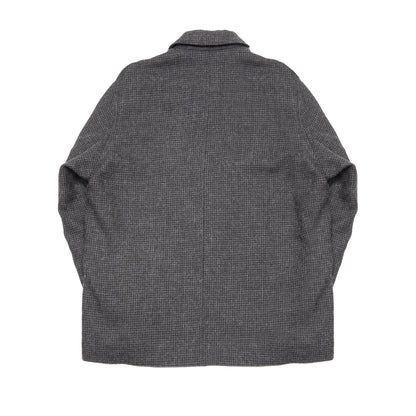 Aton Men's Houndstooth CPO Jacket in Charcoal Grey