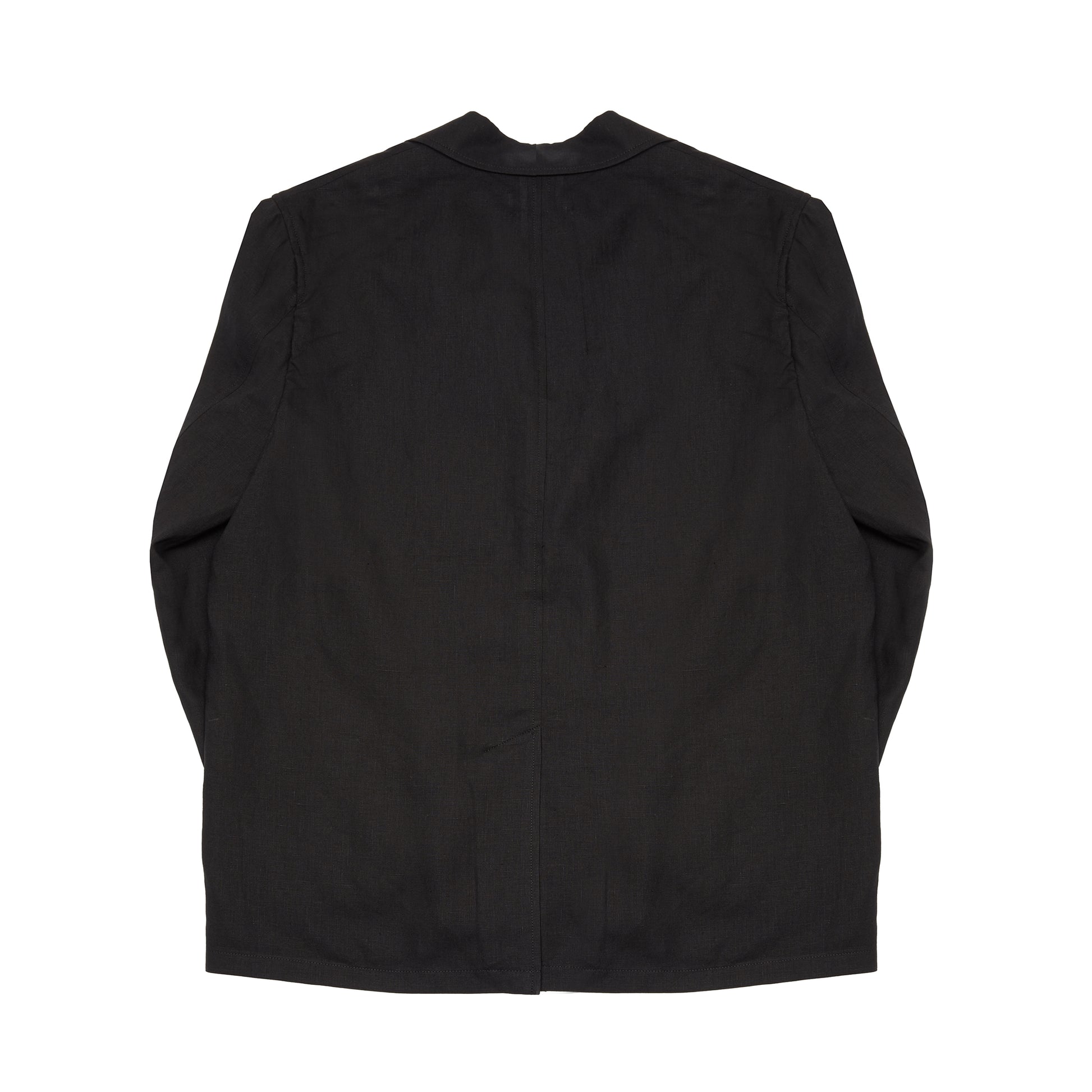 Aton Silk Linen Mixing Tailored Jacket in Black