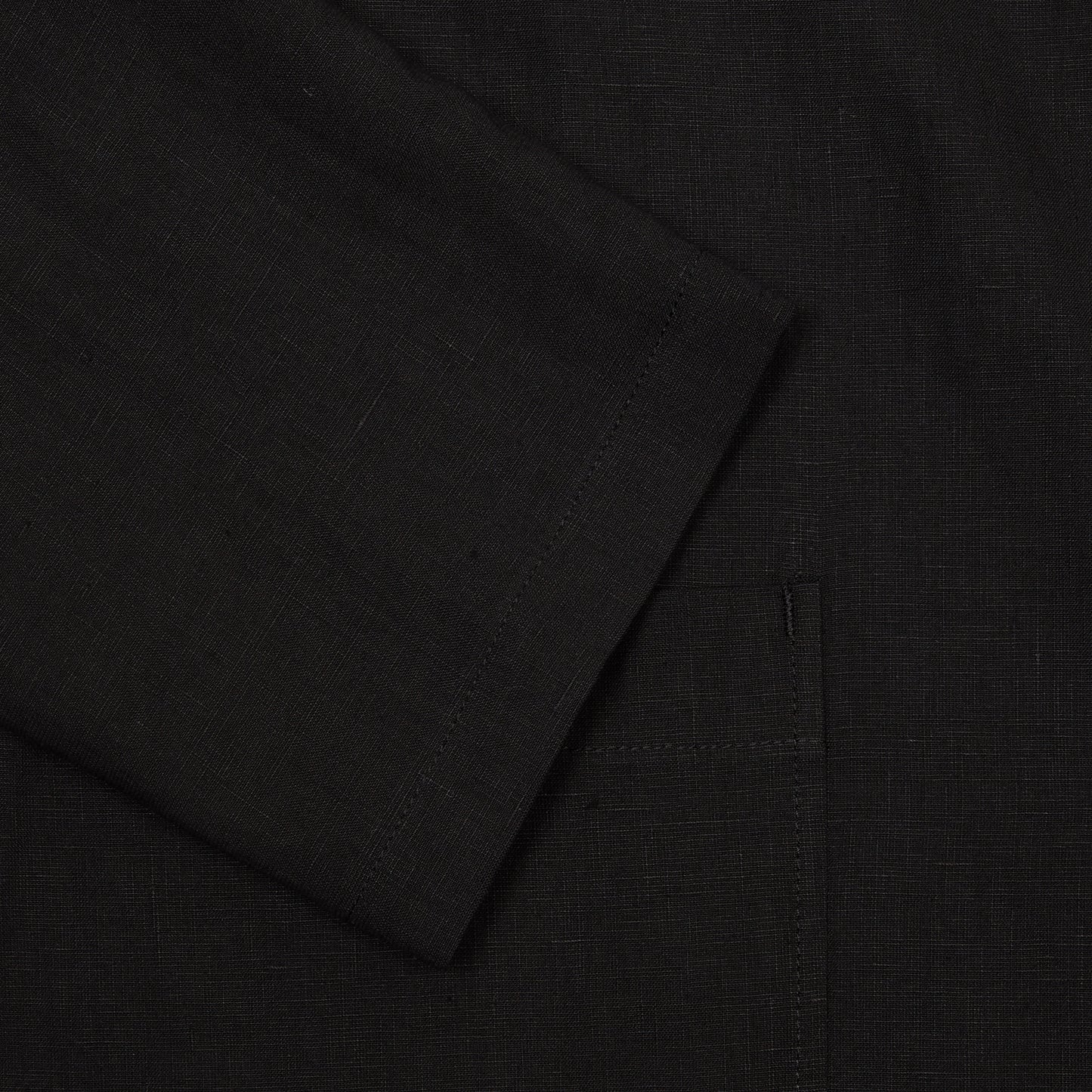 Aton Silk Linen Mixing Tailored Jacket in Black