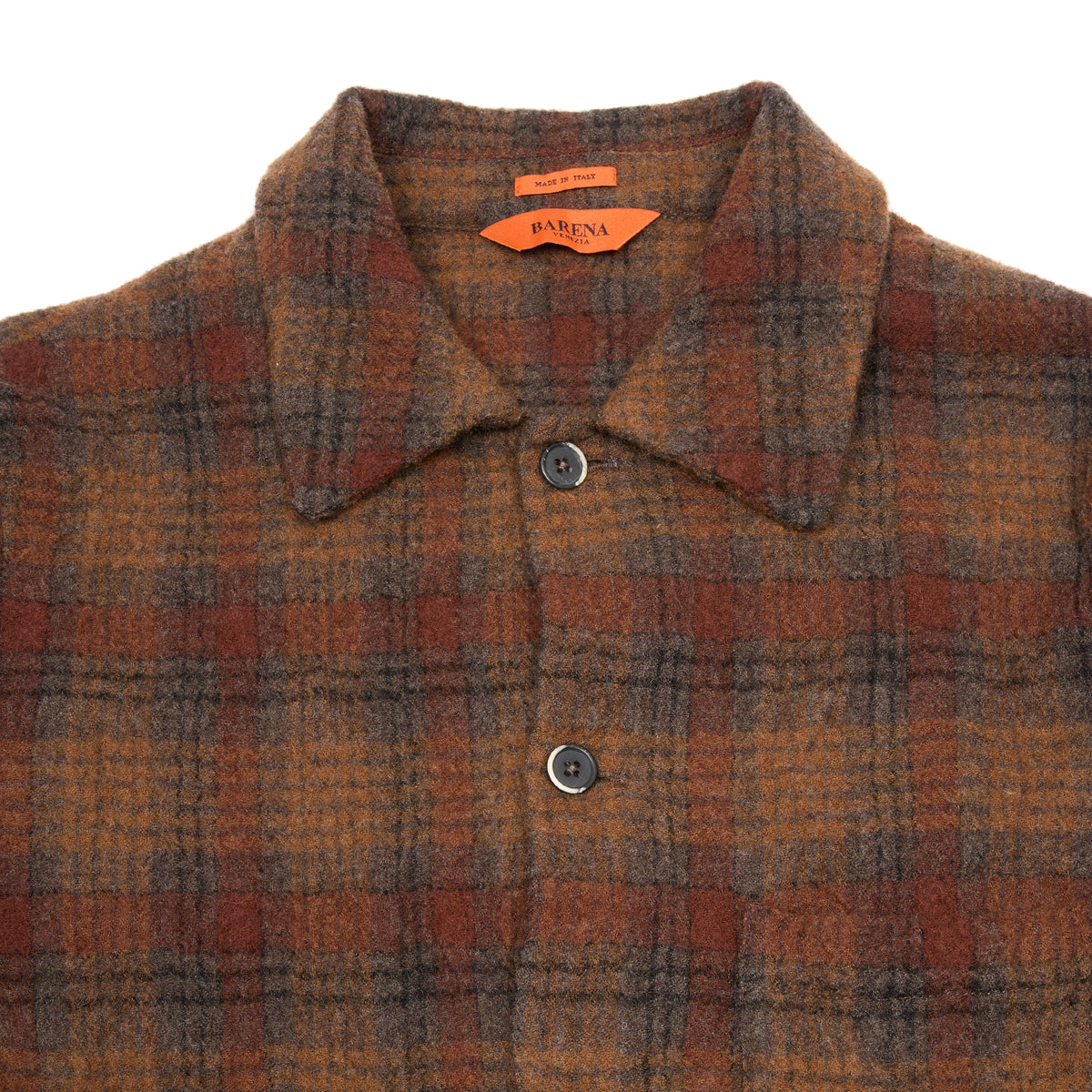Barena Cedrone Overshirt in Rust Plaid