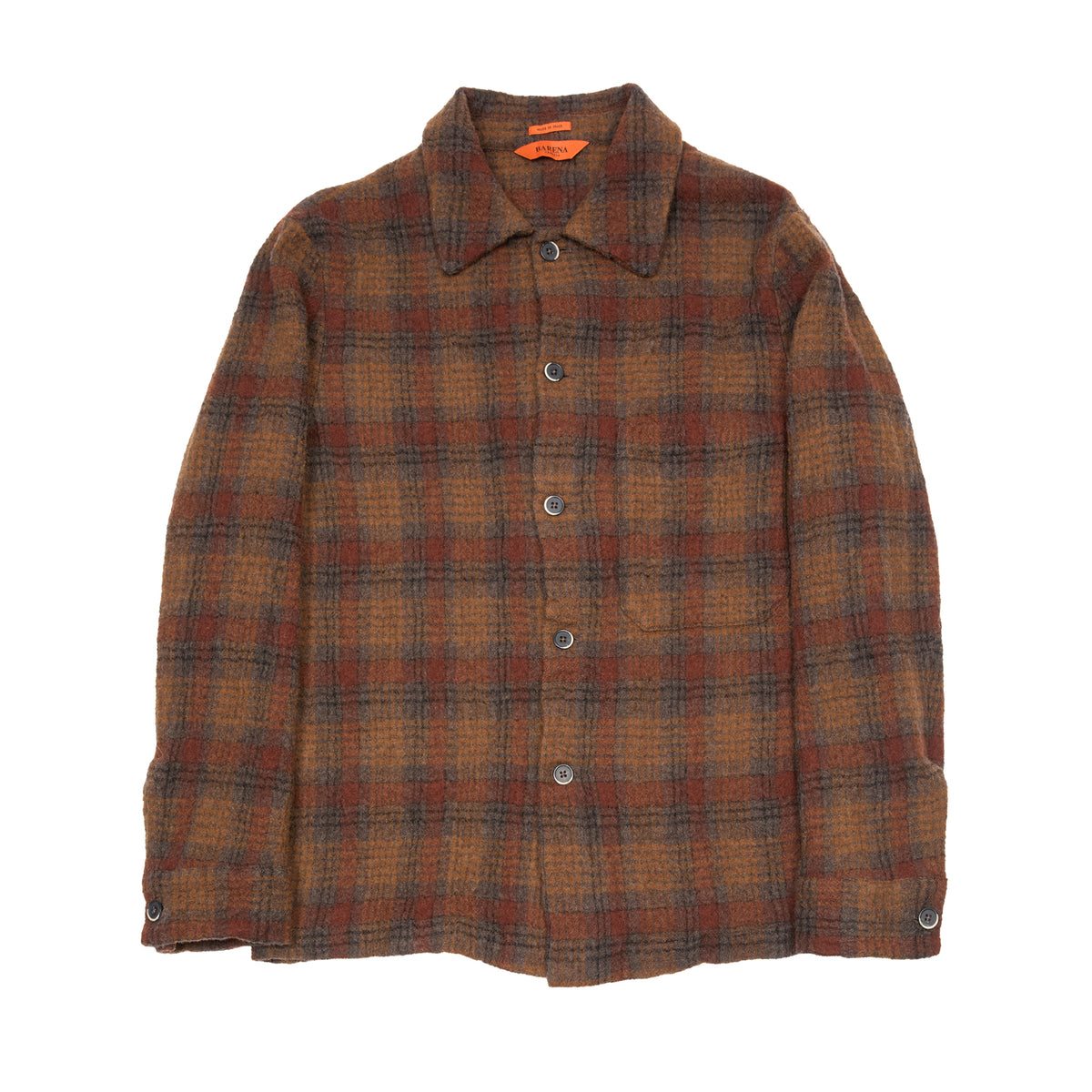 Barena Cedrone Overshirt in Rust Plaid