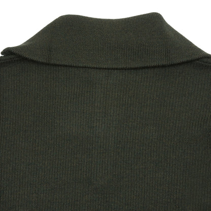 Barena Batigia Zip-neck Jumper in Army