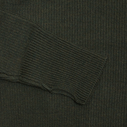 Barena Batigia Zip-neck Jumper in Army