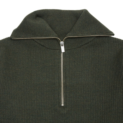 Barena Batigia Zip-neck Jumper in Army