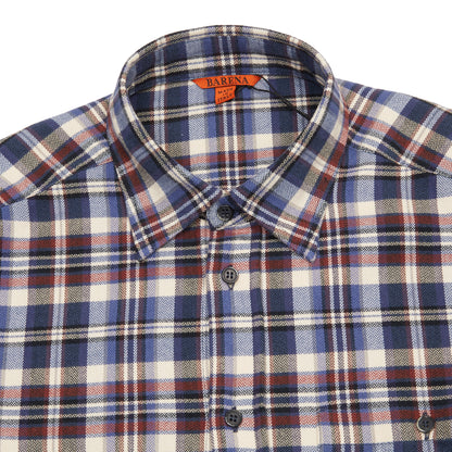 Barena Faziol Shirt in Navy Plaid