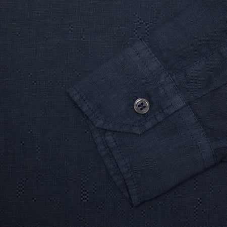 Barena Surian Linen Shirt in Navy