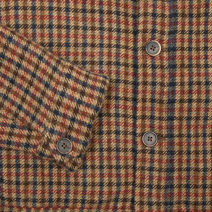 Barena Tablò Overshirt in Red-Brown Gun Check