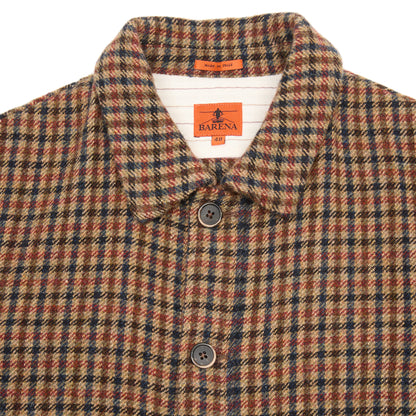 Barena Tablò Overshirt in Red-Brown Gun Check