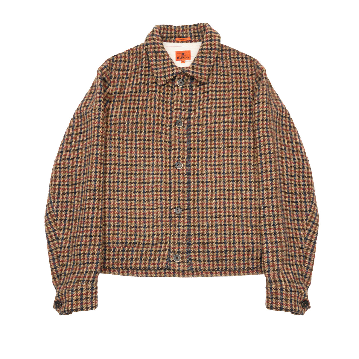 Barena Tablò Overshirt in Red-Brown Gun Check