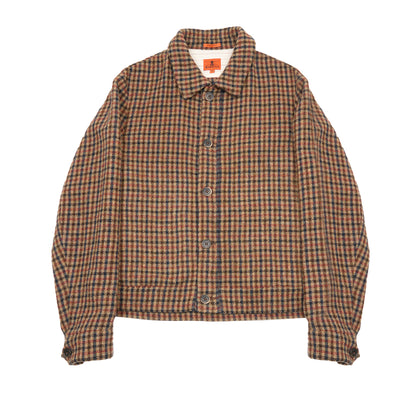 Barena Tablò Overshirt in Red-Brown Gun Check
