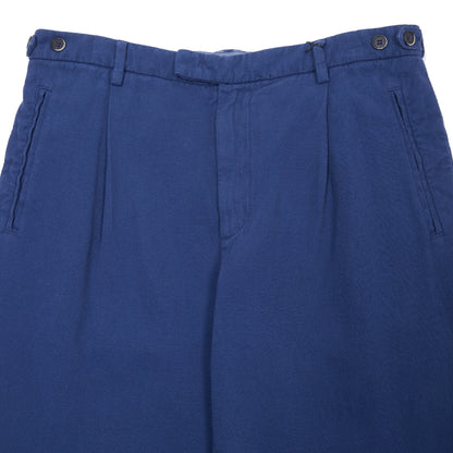Barena Masco Cotton/Linen Trouser in Blue
