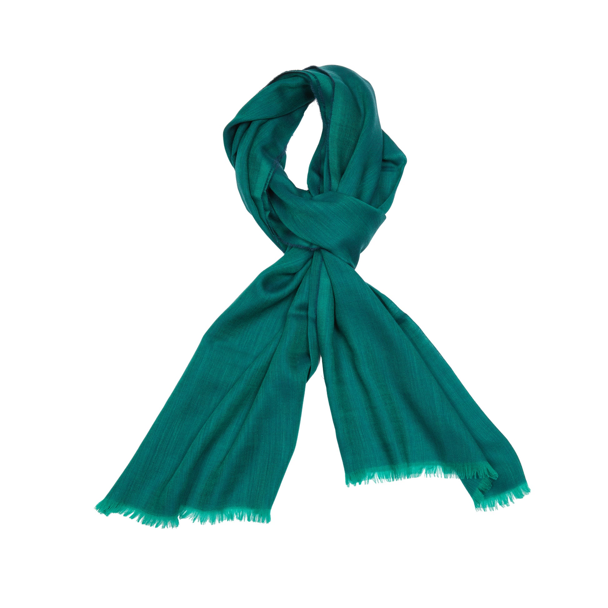 Begg & Co Wispy Cashmere Scarf in Bottle Green