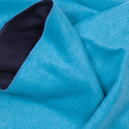 Begg & Co Aldwych Leath Cashmere Scarf in Navy Teal