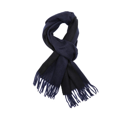 Begg & Co Arran Cashmere Scarf in Navy/Black
