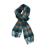 Begg & Co Arran Scarf in Black/White/Teal