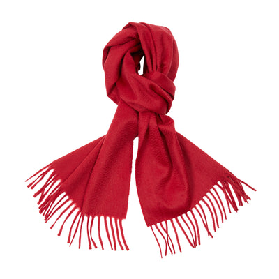 Begg & Co Arran Cashmere Scarf in Carmine