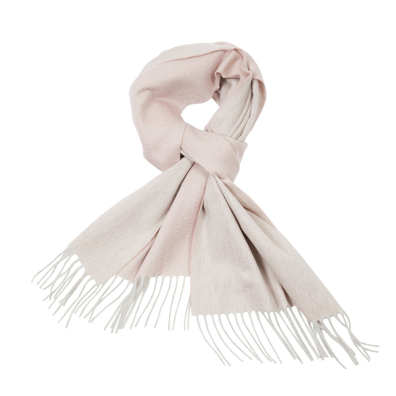 Begg & Co Arran Cashmere Scarf in Silver / Tearose