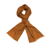 Begg & Co Wispy Hanover Cashmere Scarf in Sienna/Black